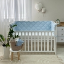 Protectie laterata patut bebe din 4 piese albastru (6)